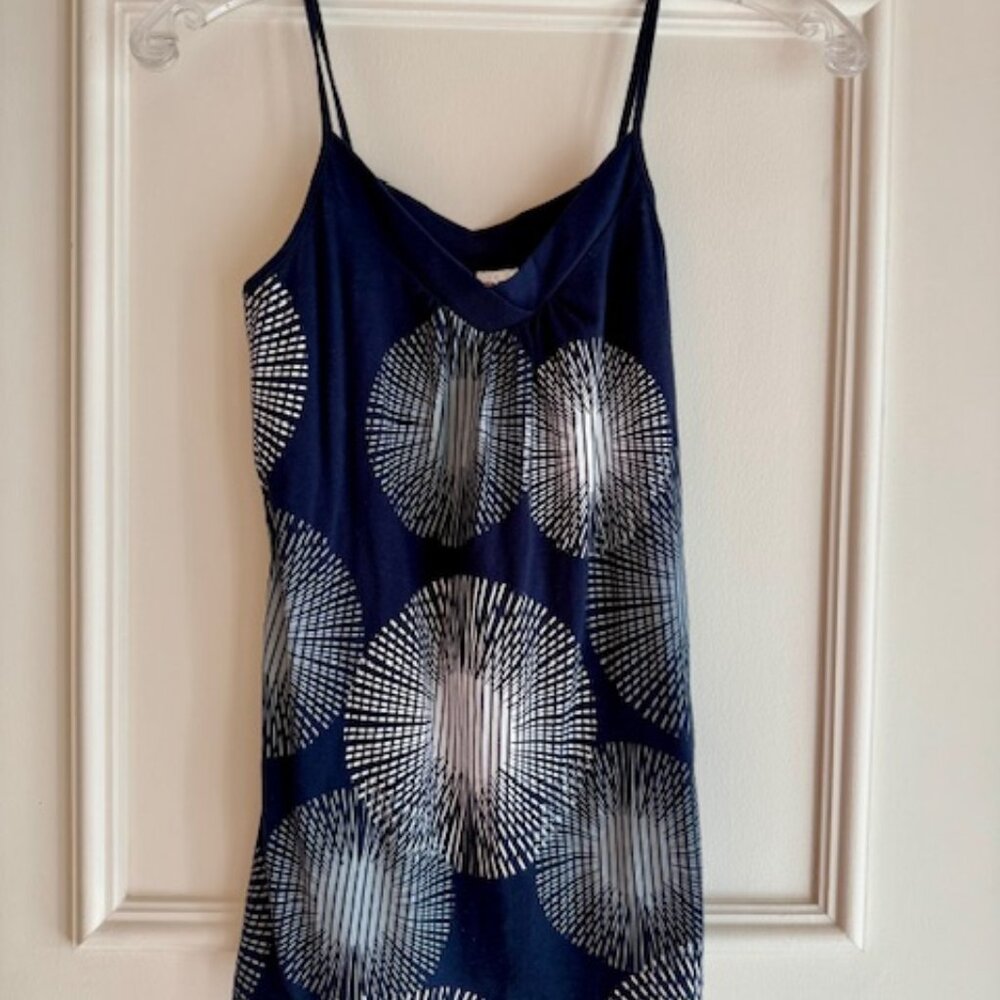 Navy camisole with patterns